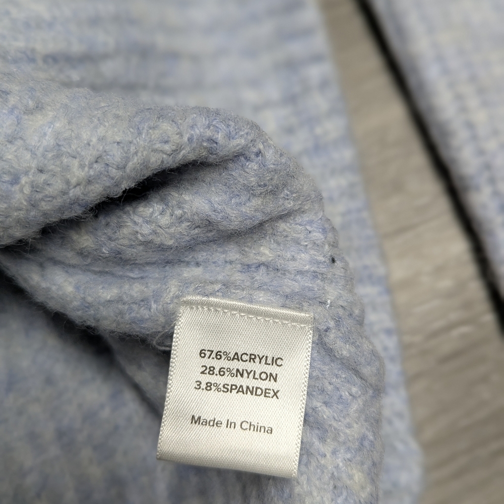 NWT Evereve Millie Shaker Pullover Sweater Light Blue Size L - Picture 8 of 10